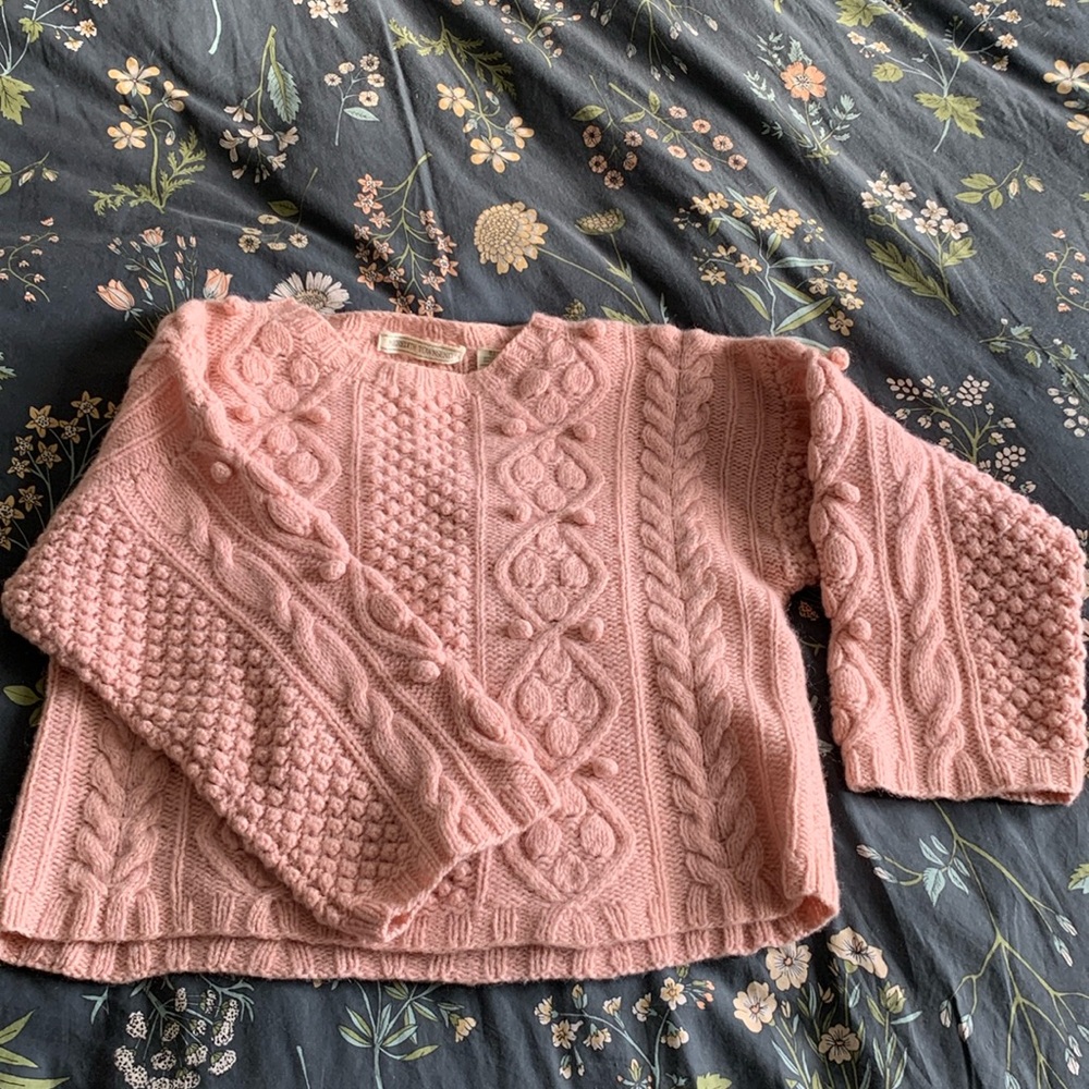 100% wool vintage boxy crop sweater